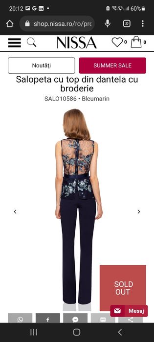 Salopeta Nissa bleumarin