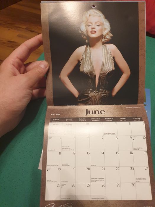 2 calendare originale rare cu imagini cu Marilyn Monroe