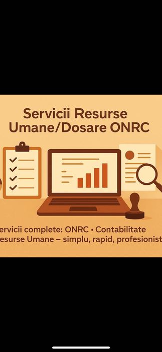 evidenta contabila/resurse umane/intocmire acte ONRC