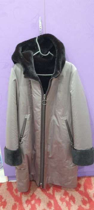 Двухстаронный шуба куртка сатылады