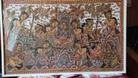 Tablou pictat pe mătase poze reale tablou  tema indiana