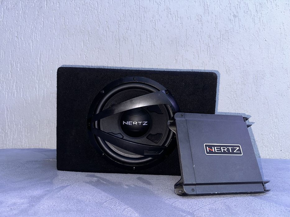 Subwoofer auto HERTZ dieci 600W + statie HERTZ
