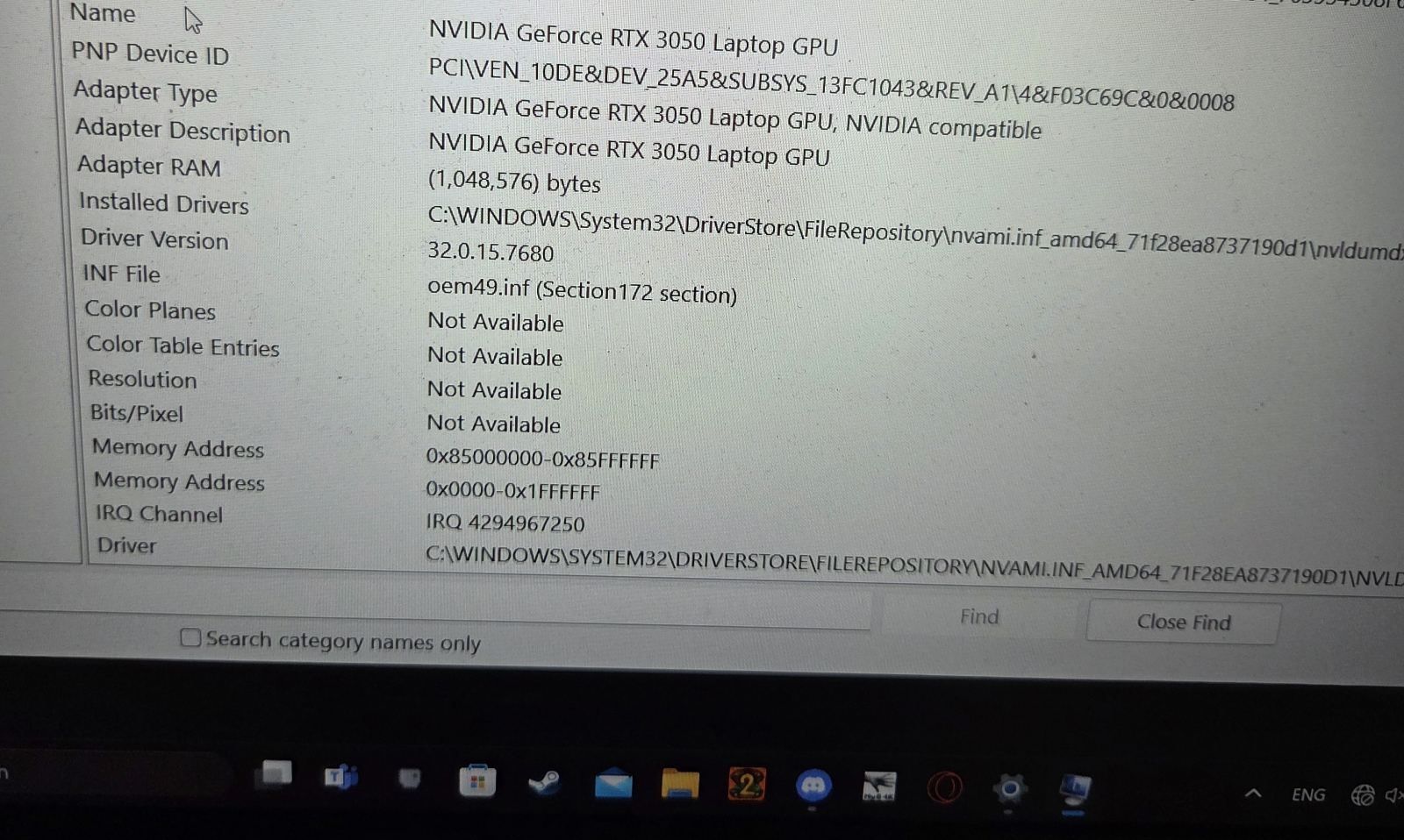 ASUS TUF Gaming F15 i7 RTX3050