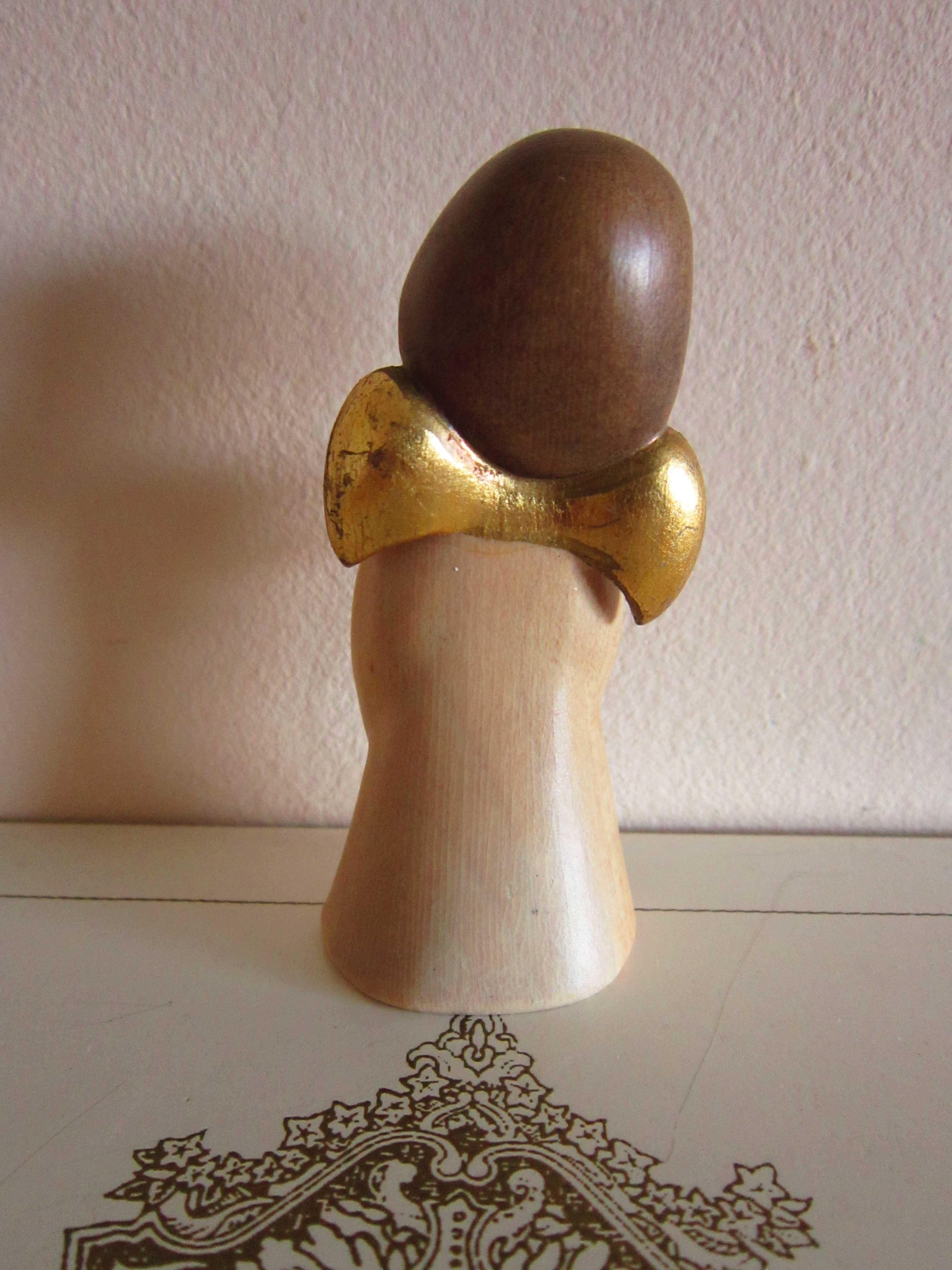 cadou rar Inger cu cățeluș handmade lemn Germany'80