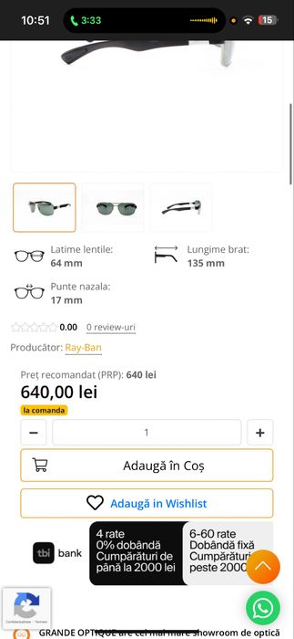 Ochelari de soare Ray-Ban RB3522 wrap