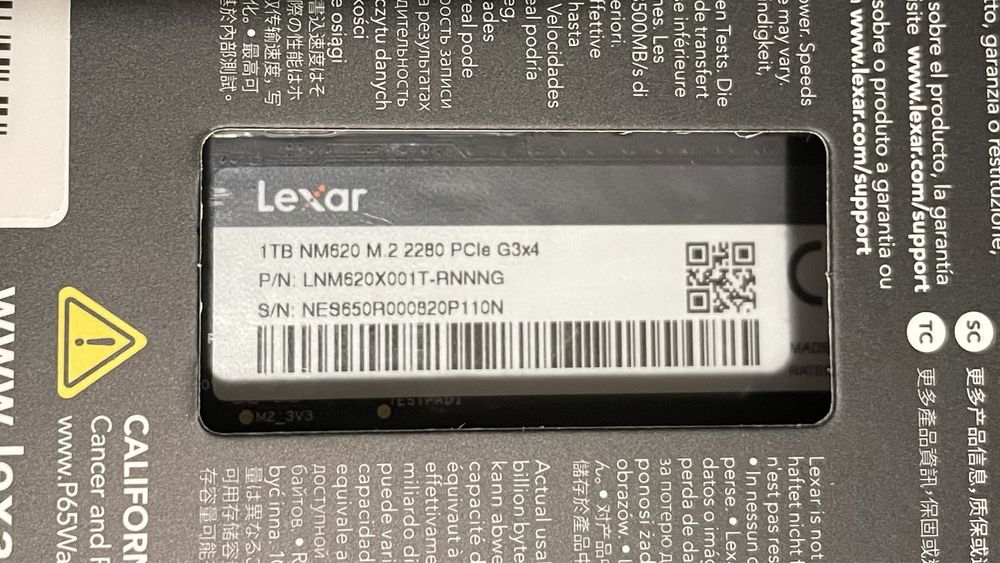 SSD NVMe M.2 Lexar NM620 1TB