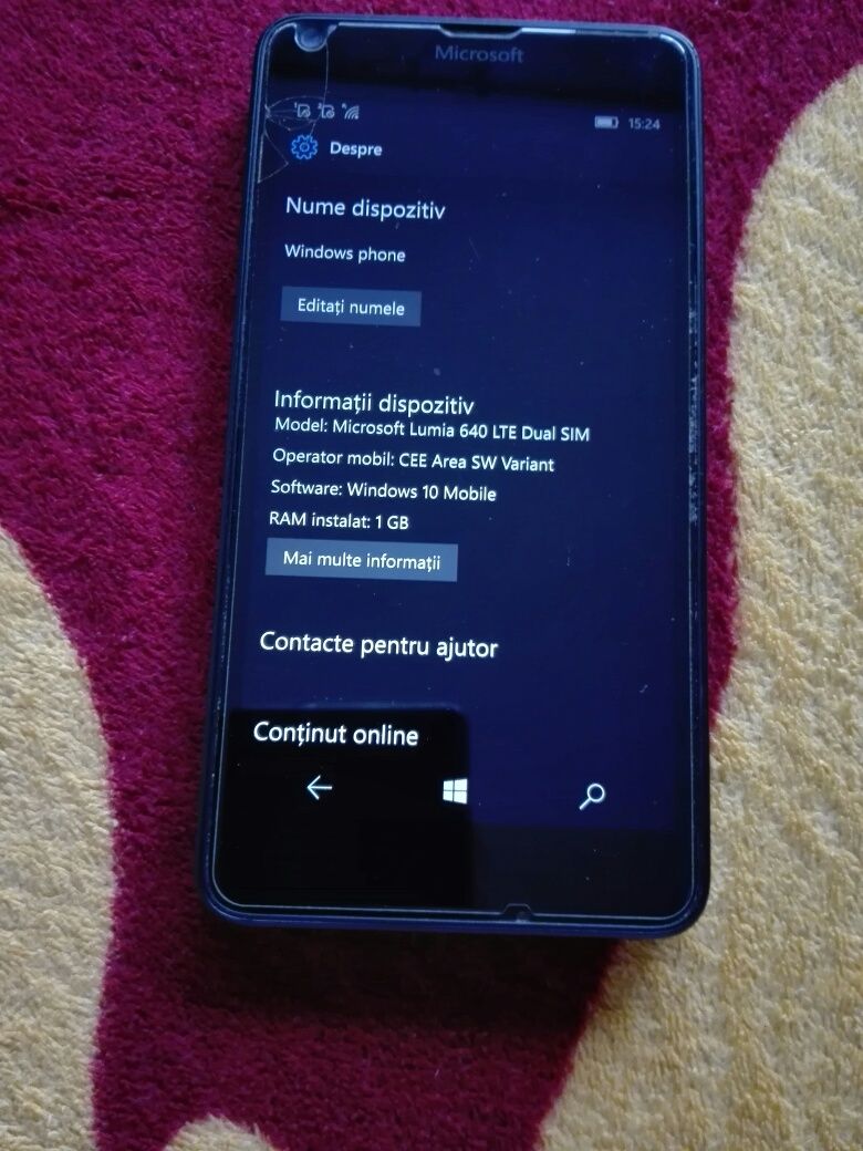 Smartphone-Microsoft Lumia 640LTE dual SIM liber de rețea+cadou