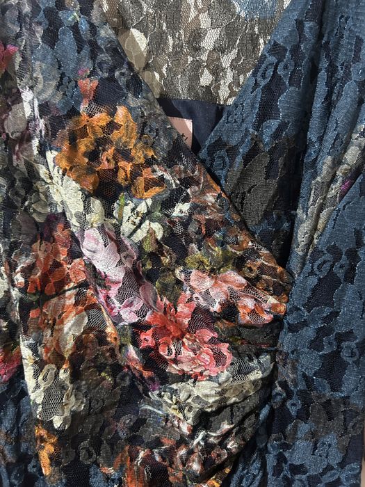 Rochie imprimeu floral albastra