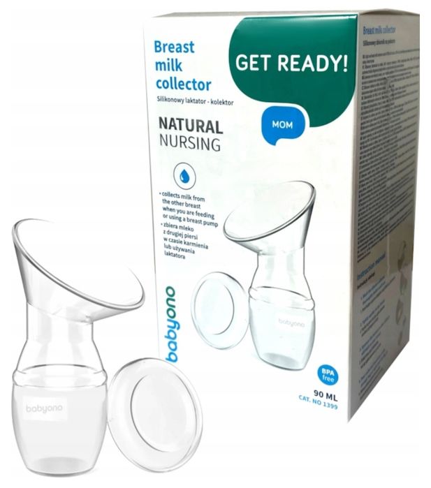 Силиконов колектор на кърма BabyOno, 90 мл, прозрачен