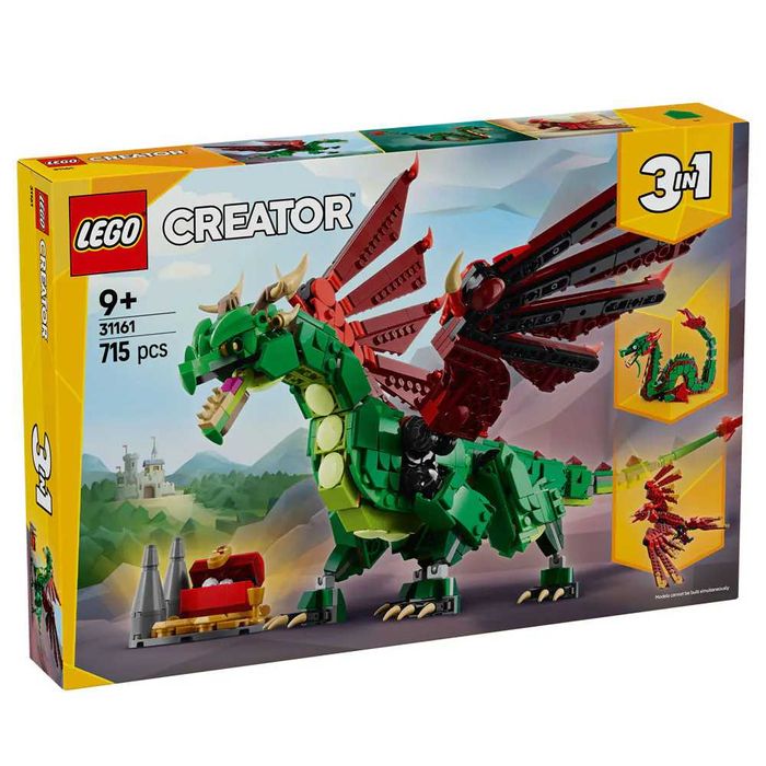 Lego Creator 3 в 1 - Средновековен дракон (31161) и Космическо влакче