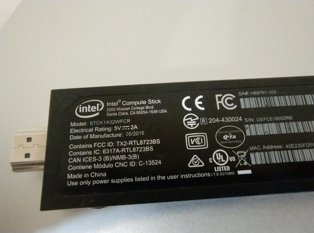 Intel Stick HDMI mini PC