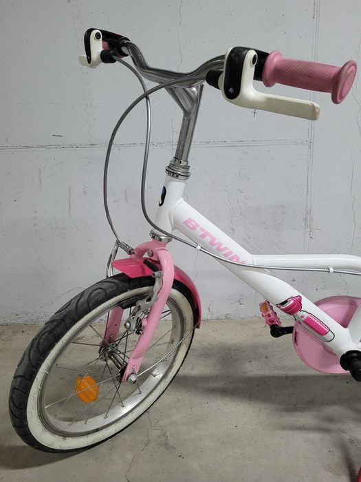 Bicicletă B'Twin 16 inch fete 4-6 ani