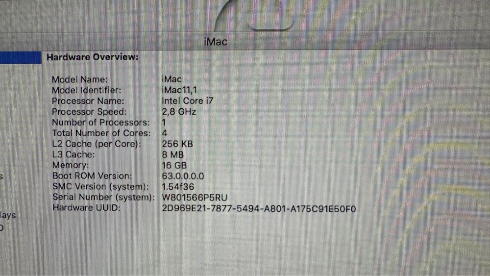 Apple iMac 27” - Intel i7 2,8GHz - 16GB RAM - 1TB HDD
