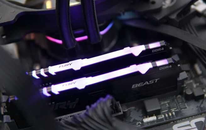 KIT Ram Kingston FURY Beast RGB, 2x8gb DDR4 3600MHz CL17 Dual Channel