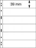 Lindner Uniplate листа за пощенски марки с 6 реда черни