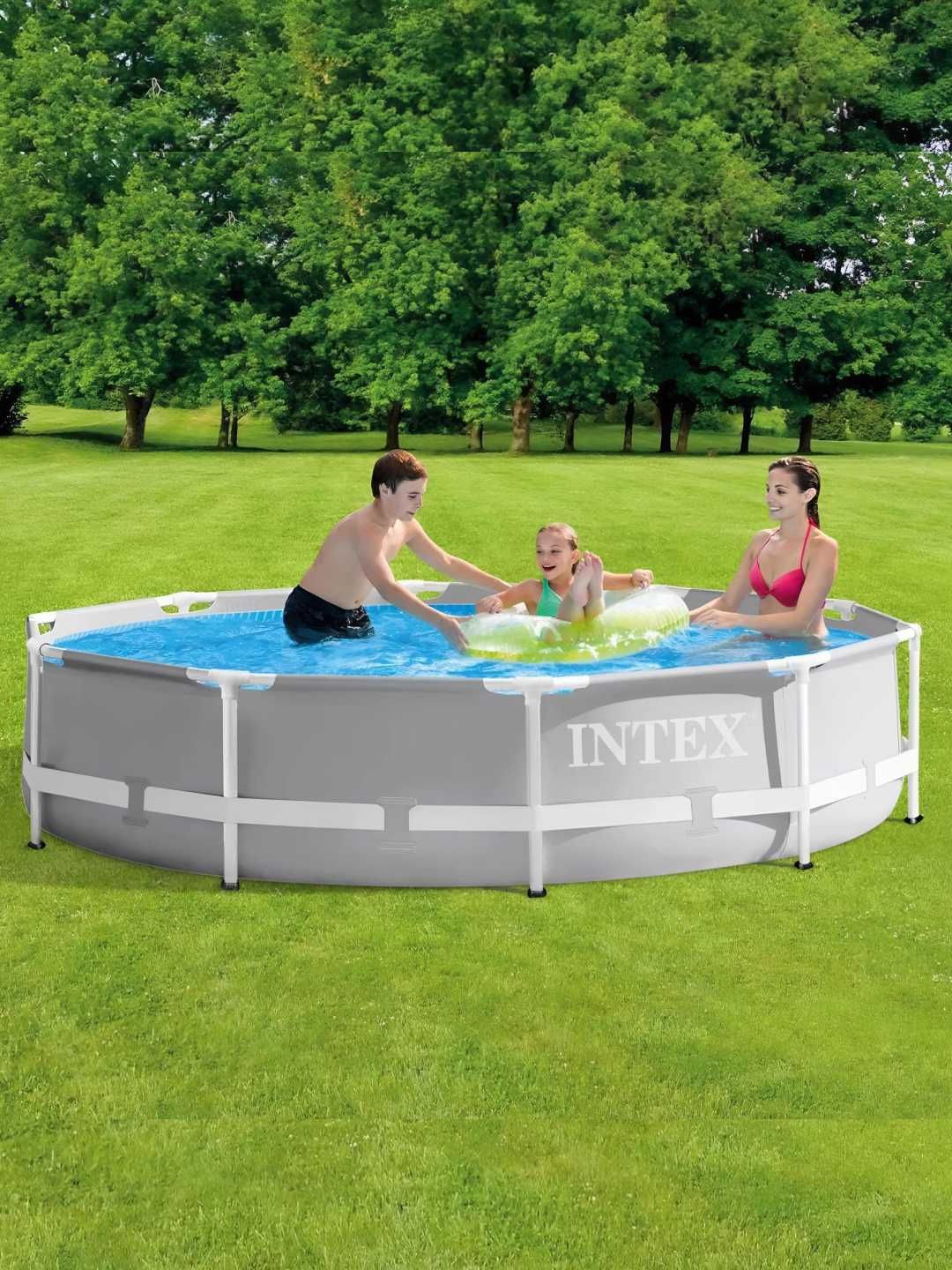 Каркасный бассейн "Intex Prism Frame", полукруглый,, 305см x 76см