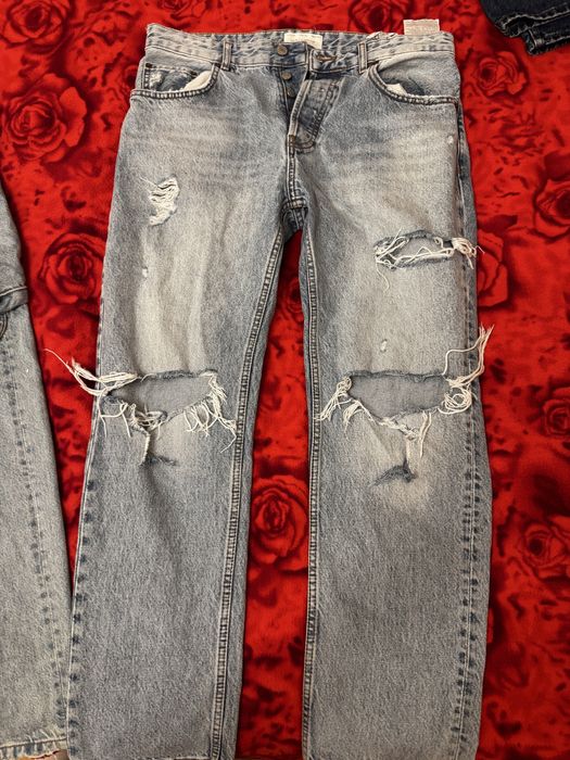 Светло сини дънки zara и pull&bear