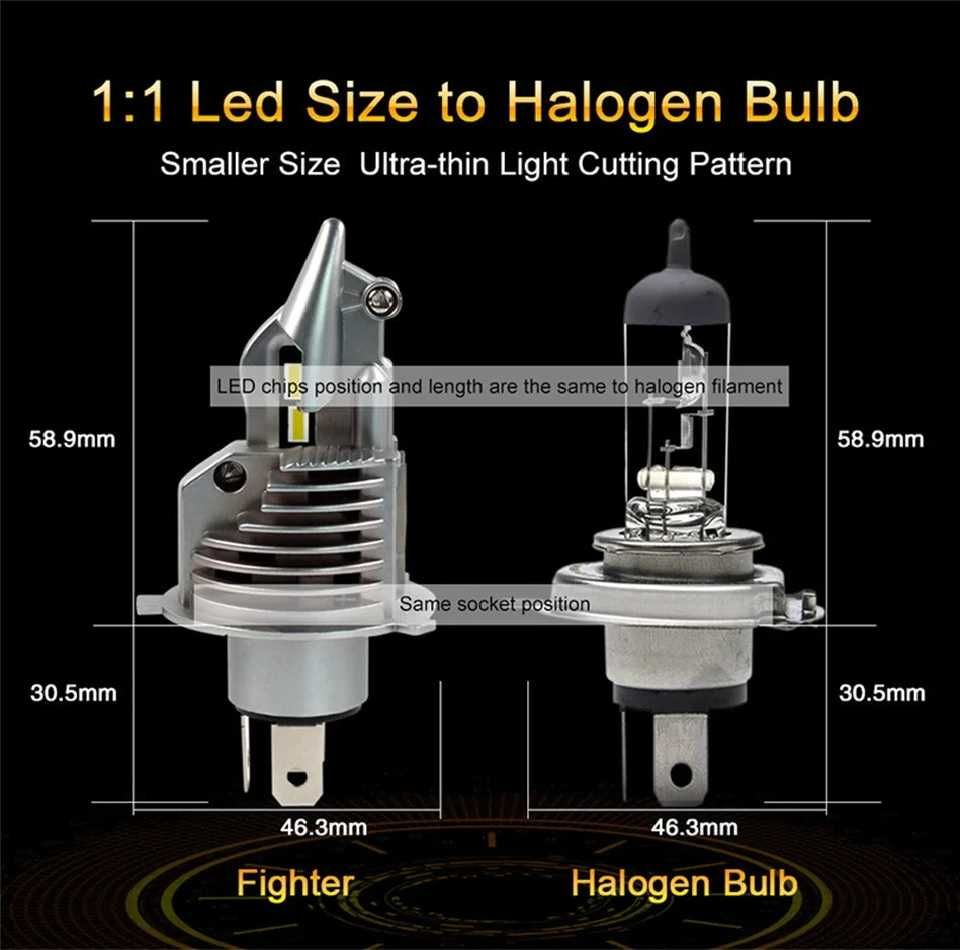 H4 LED крушки за фарове 12V 4300k