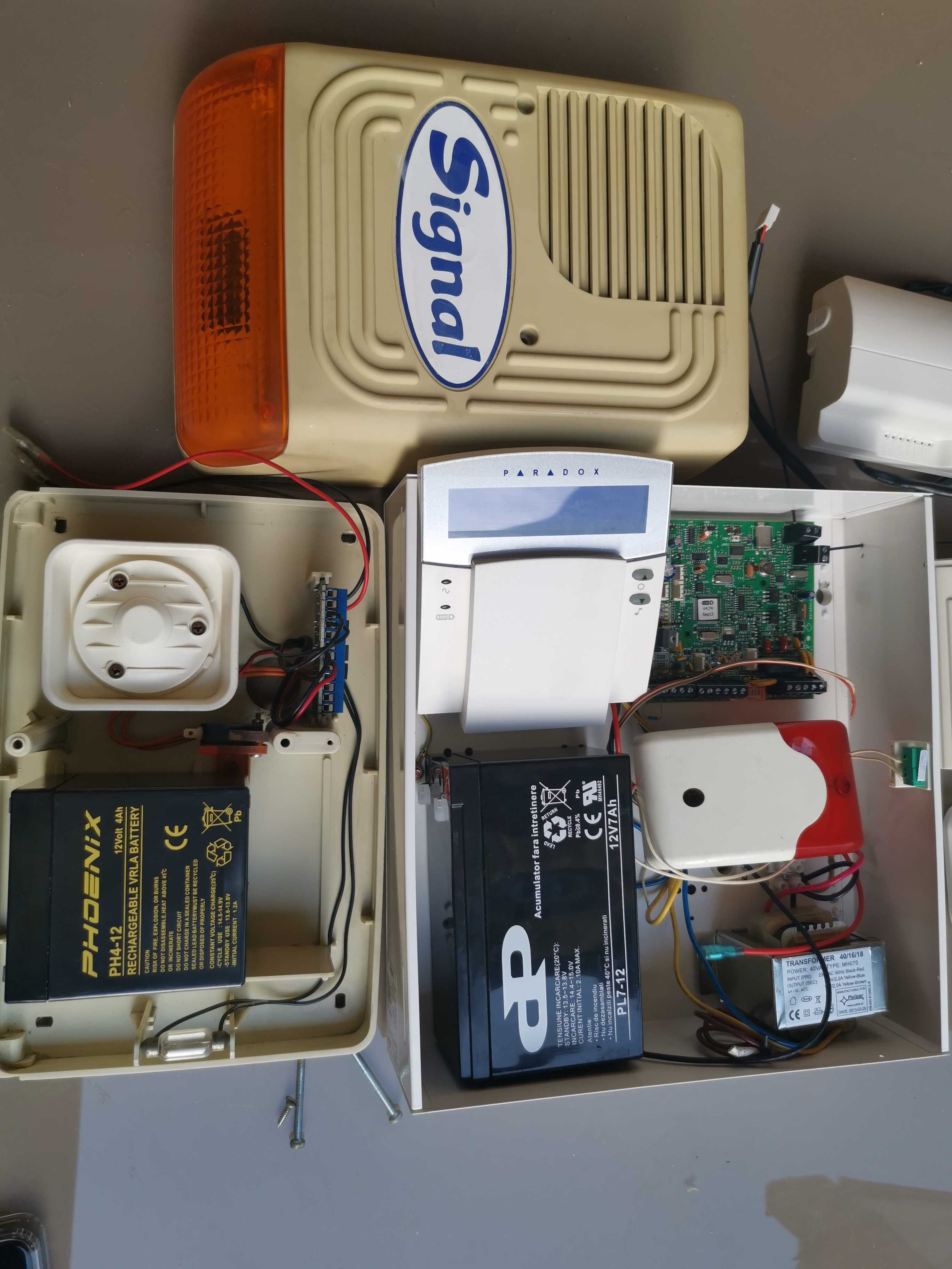 Kit alarma Paradox wireless/cablu nu DSC,AJAX,OPTEX,DAHUA,Samsung