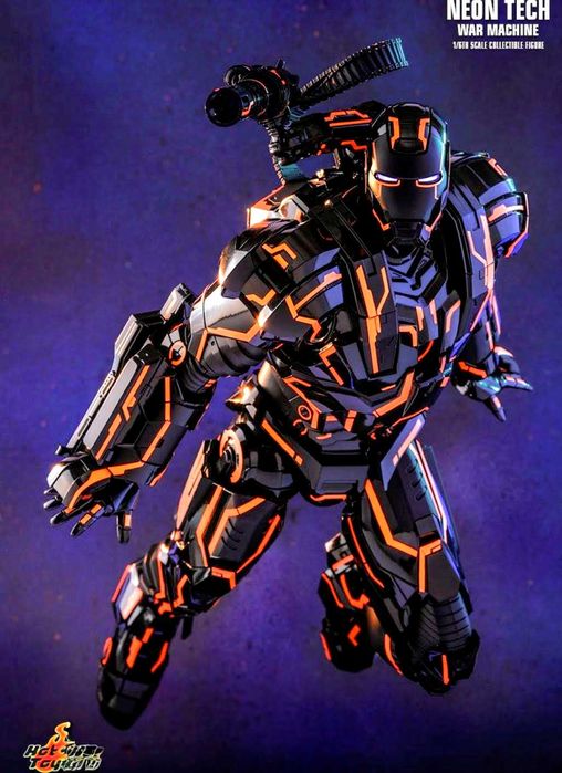 IronMan 2 Neon War Machine - TRON edition, 1/6th Die-Cast Hot Toys !