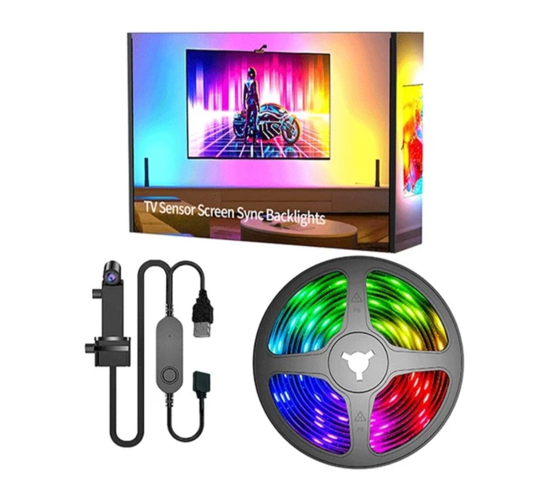 Светодиодные умные лёд лампы rgb tv sensor sync backlights