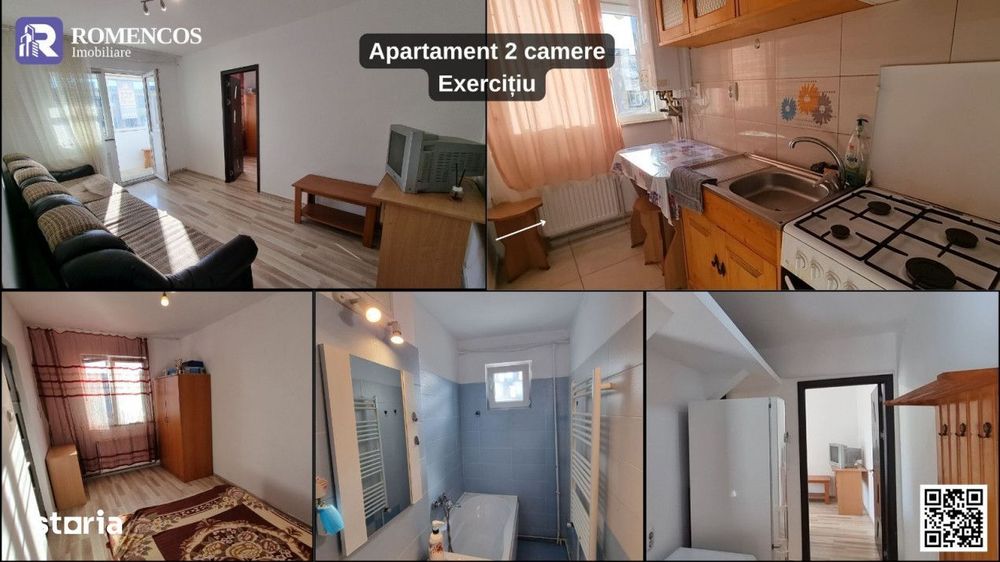 Apartament 2 camere Craiovei – Cardio inclus si liniste la etajul 4/
