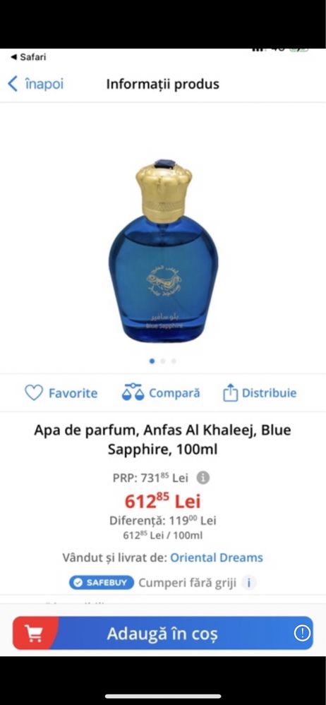 Parfum Anfas Al Khaleej Blue Sapphire 100 ml original unisex