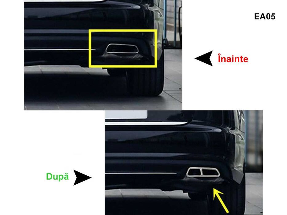 Autocolante Double Tips Ornament Tobe Evacuare pentru AUDI A6 C7