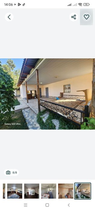 Продается дача 6 соток. 3 ком.( Газалкент)   55000 уе