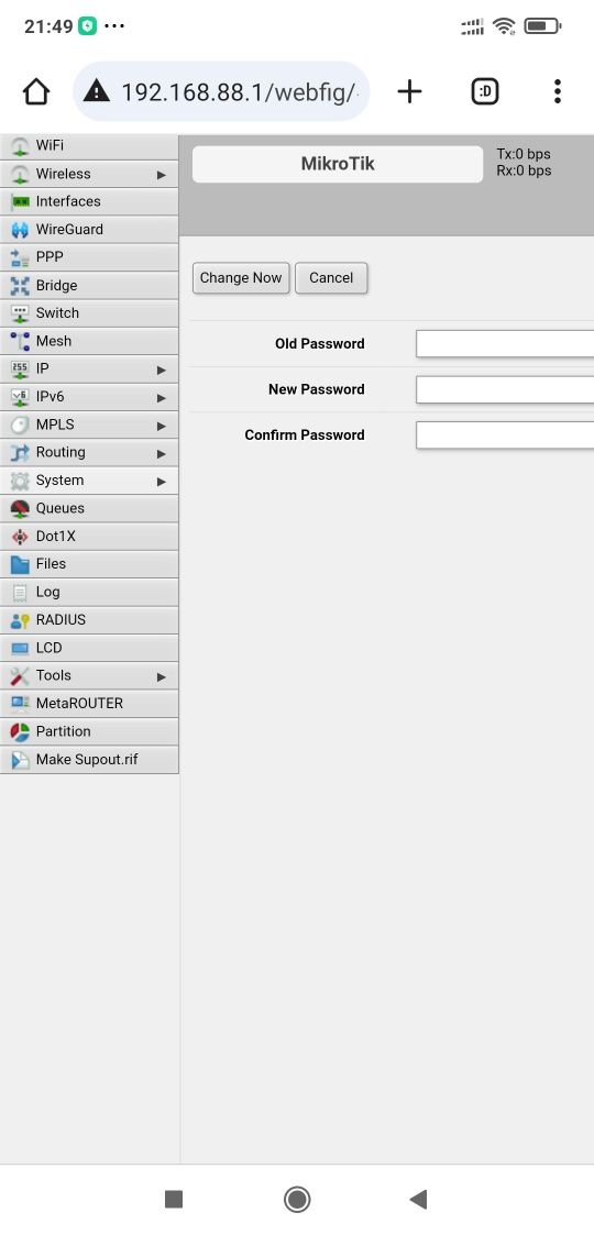 Router WiFi  MikroTik