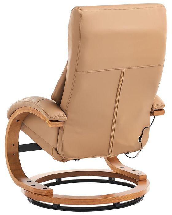 NOU Fotoliu cu taburet FORCE, funcții masaj, beige