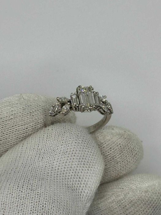 INEL AUR ALB 18K + 1 DIAMANT =1CT - VVS1 + 10 diam =0.70CT - Vintage !