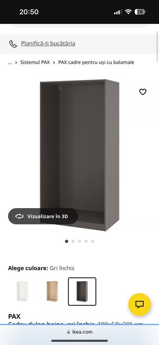 dulap ikea pax gri inchis