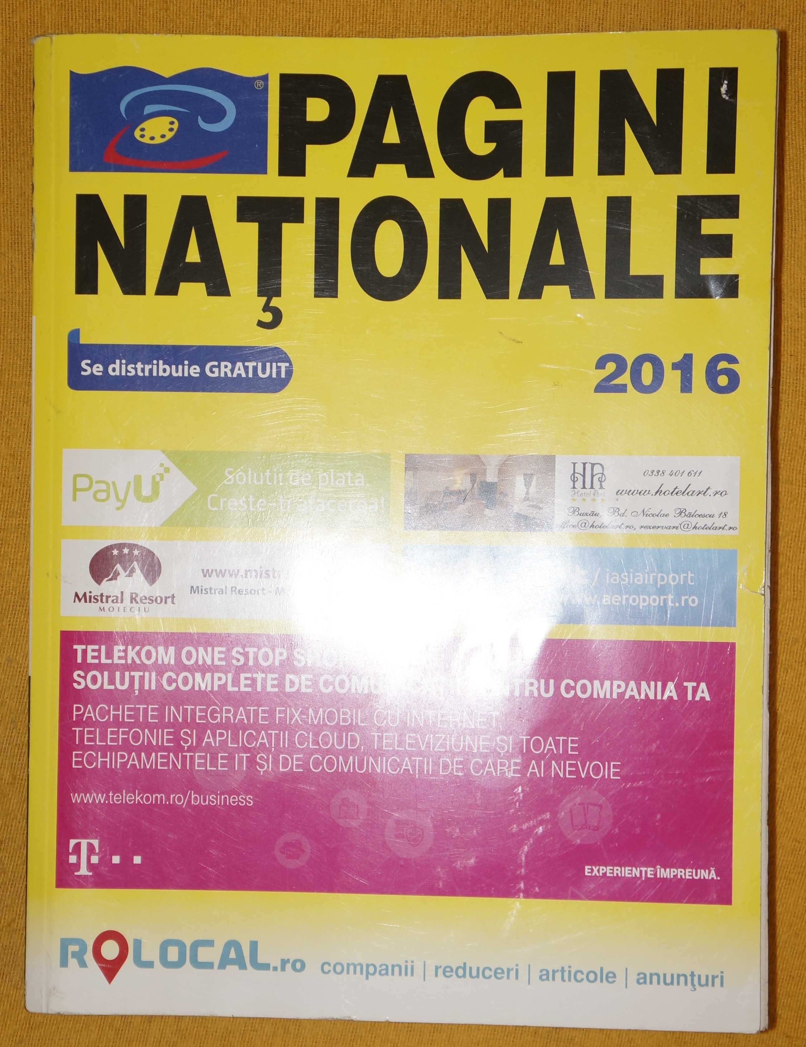 Carte telefoane - Pagini Nationale - 2016