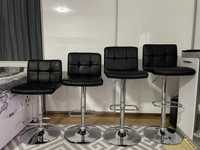 Set 4 scaune bar, imitatie piele, impecabile