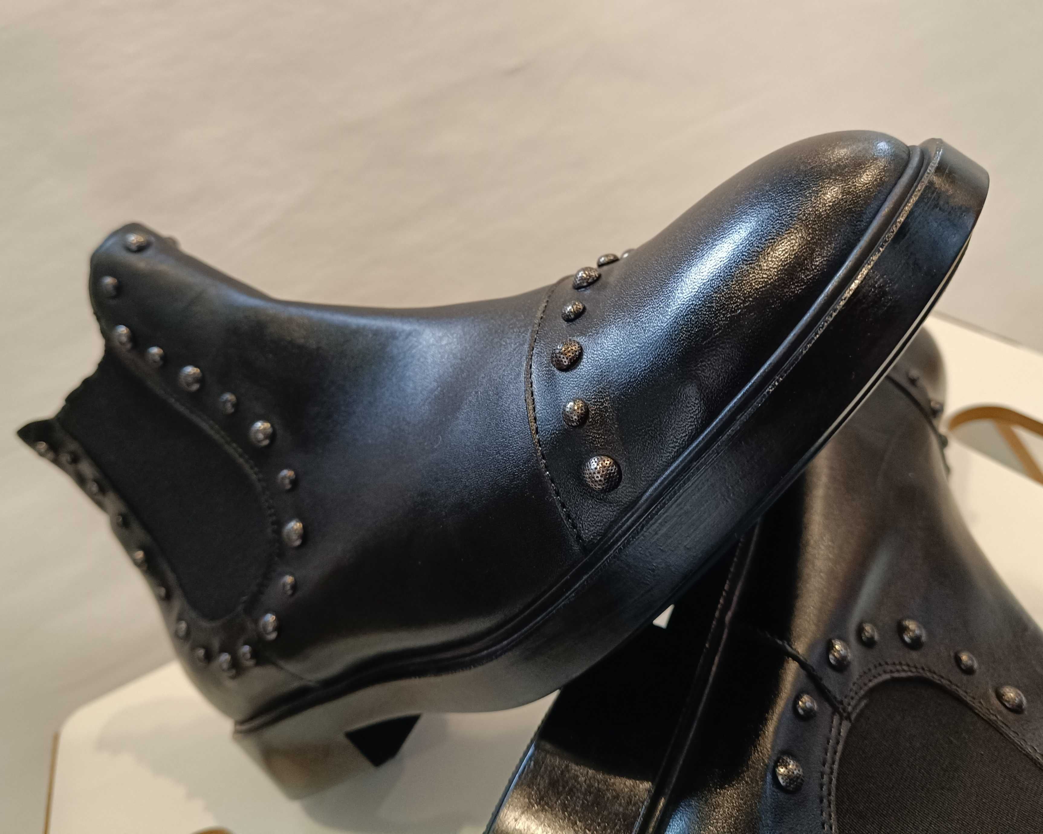 Ghete chelsea 39.5 40 cap toe Lavoratione Artigianale NOI piele natur