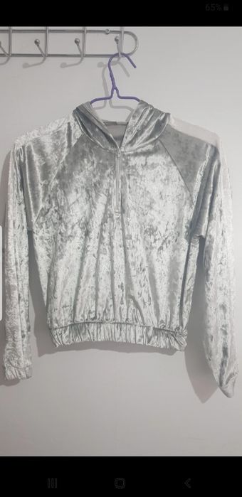 Hanorac dama scurt din catifea mar s/m