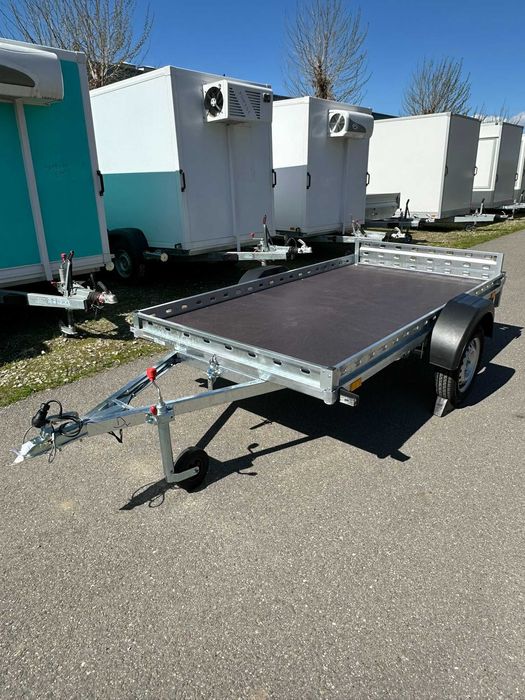 Remorca basculabila MOTO - ATV 750kg noua REPO carte RAR nr. rosu