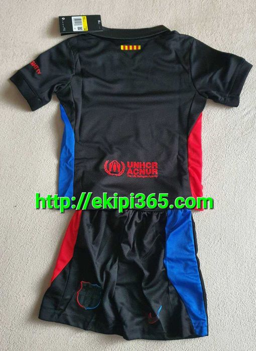 Детски екип Барселона черен 2024/25