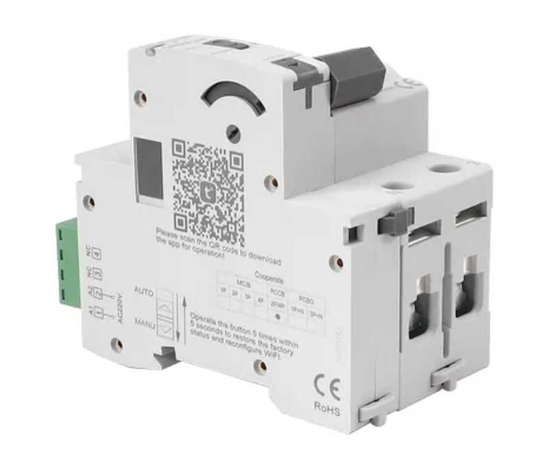 Дефектнотокова защита GRD9L-W+GYL9 MCB/RCCB/RCBO WiFi 220V 2P 63A 30mA