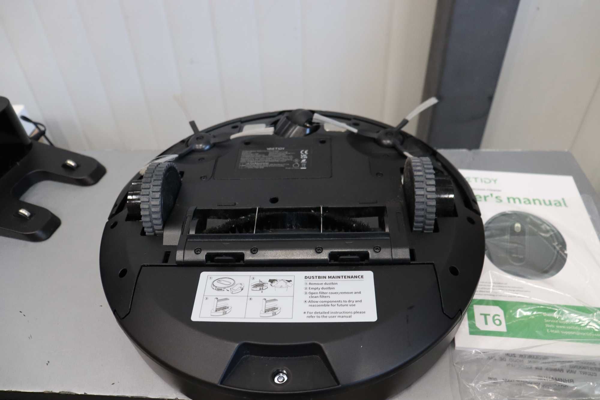 Роботизирана прахосмукачка Vactidy T6, тънка, тиха, WiFi//Alexa/Siri