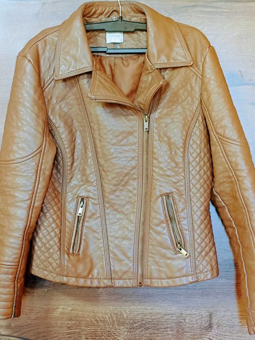 Дамско байкър яке George от еко кожа – кафяво, размер 40 (ASDA)