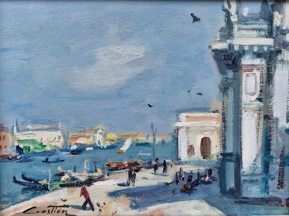 Tablou vechi - Venetia - semnat Constion