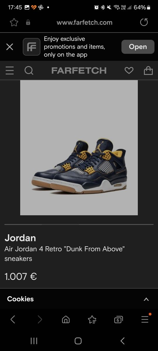 Jordan 4 Retro "Dunk From Above"