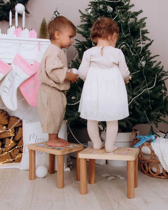 Монтесори детско столче с персонализиран пъзел – 2 в 1