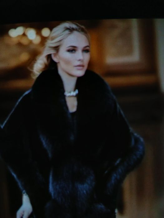 Capă tip șal din blană ecologică , universală