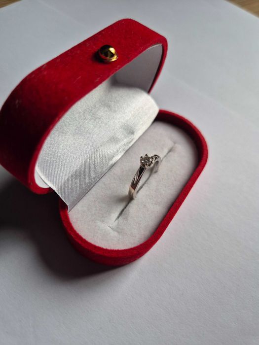 Годежен пръстен - бяло злато 14к - сертификат