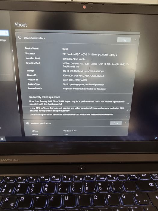 Vând Leptop Gaming Lenovo