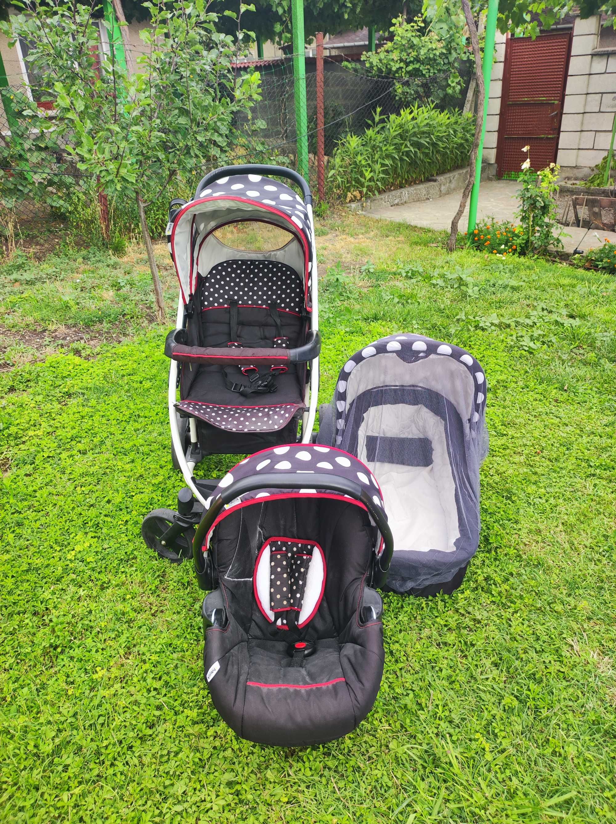 Бебешка количка Hauck Malibu XL All in One Set Dots Black
