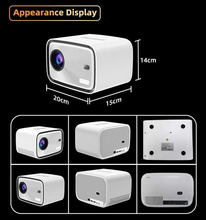 Videoproiector H5 Pro Android 12, 1080P Full HD, 400 ANSI, WiFi 6